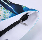 Women Printed Landscape Canvas Handbags Large Size Beach Bags Travel Bags