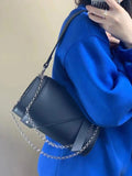 Women's Chain Underarm Bag PU Leather Ladies Shoulder Messenger Bags