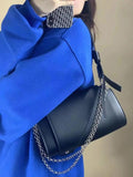 Women's Chain Underarm Bag PU Leather Ladies Shoulder Messenger Bags