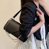 Women's Chain Underarm Bag PU Leather Ladies Shoulder Messenger Bags