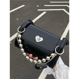 Y2k Hot Girls Heart Lock Underarm Bag Chain Women's Small Shoulder Bags