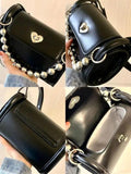 Y2k Hot Girls Heart Lock Underarm Bag Chain Women's Small Shoulder Bags