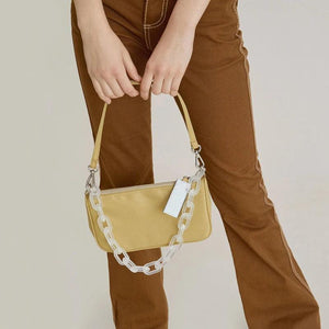 Canvas Shoulder Bag Chain Handbag Large Capacity Casual Single Shoulder Bag