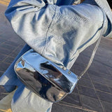 Patent Leather Shoulder Bags Women Large Capacity Underarm Ins All-match Handbag