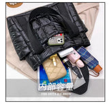 Qiaoduo Space Cotton Checkered Winter Duffel Bag for Women