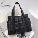 Qiaoduo Space Cotton Checkered Winter Duffel Bag for Women