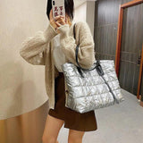 Winter Space Pad Cotton Down Bag for Women Shoulder Bags