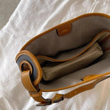 Large Capacity Patchwork Shoulder Bag Canvas Tote Vintage Style Handbag