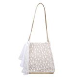 Straw Leisure Beach Bag Bucket Style Transparent Shoulder Bag