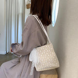 Straw Leisure Beach Bag Bucket Style Transparent Shoulder Bag