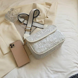 Vintage Plaid Flap Shoulder Bags Women Stylish Texture Office Lady Temperament U