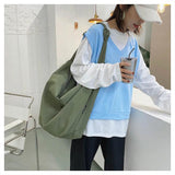 Qiaoduo Canvas Totes Bags Casual Women Handbags Shoulder Messenger Bag
