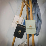 Mini Metal Ring Flap Chain Crossbody Bag for Women Ins Style Handbag