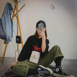 Mini Metal Ring Flap Chain Crossbody Bag for Women Ins Style Handbag