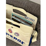 College Crossbody Bag Canvas Commuter Shoulder Bag