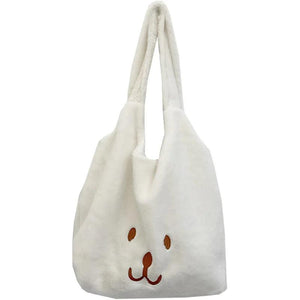 Winter Plush Tote Bag for Women - Soft Warmth Handbags