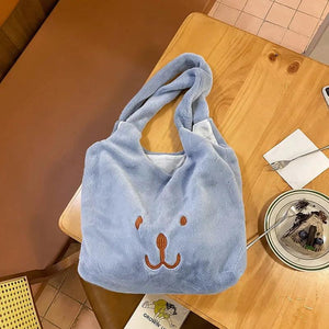 Winter Plush Tote Bag for Women - Soft Warmth Handbags
