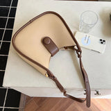 Women Saddle Shoulder Bags Soft Pu Leather Underarm Bag Handbags