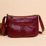 Vintage Women Shoulder Bag Pu Leather Crossbody Bag Casual Purse