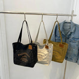 Canvas Casual Tote Handbag Purse for Women Large Capacity Shopping Bag