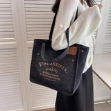 Canvas Casual Tote Handbag Purse for Women Large Capacity Shopping Bag