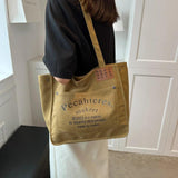 Canvas Casual Tote Handbag Purse for Women Large Capacity Shopping Bag