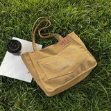 Canvas Casual Tote Handbag Purse for Women Large Capacity Shopping Bag