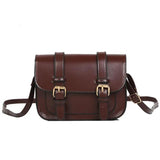 Vintage Flap Lock Leather Shoulder Bags