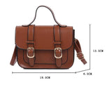 Vintage Flap Lock Leather Shoulder Bags