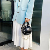 Retro Basketball Football Chain Crossbody Bags for Woman