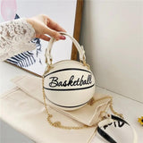 Retro Basketball Football Chain Crossbody Bags for Woman