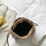 Band Pleated Handbag Purse Shoulder Crossbody Bag Totes Messenger Bag