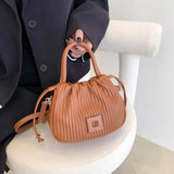 Band Pleated Handbag Purse Shoulder Crossbody Bag Totes Messenger Bag