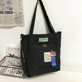 Canvas Tote Bag Cartoon Student Schoolbag Messenger Bag Large Capacity