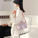 Rural Style Crossbody Shoulder Bag Flower Waterproof Handbag