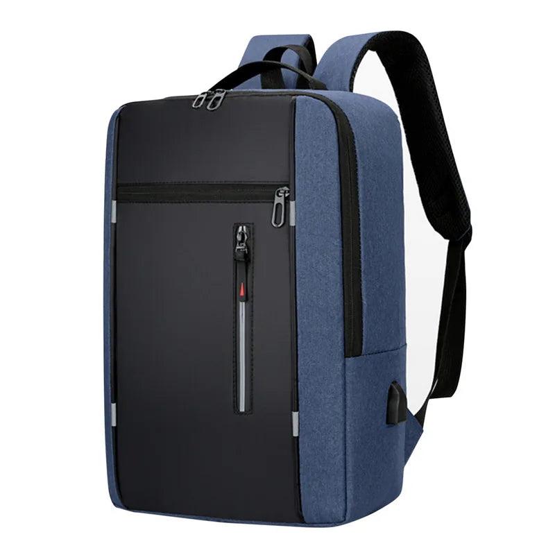 Waterproof Laptop Backpack w/ USB Port & Pockets, Men's School Bag