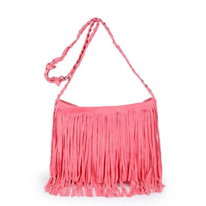 Spring Autum Hot Style Women Cross Body Bag Shoulder Bag Tassel Zipper Large Mes