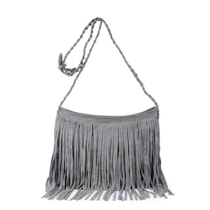 Spring Autum Hot Style Women Cross Body Bag Shoulder Bag Tassel Zipper Large Mes