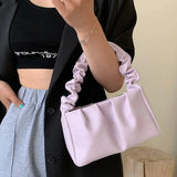 Vintage Handbags Solid Shoulder Bag Lady Cloud Pouch