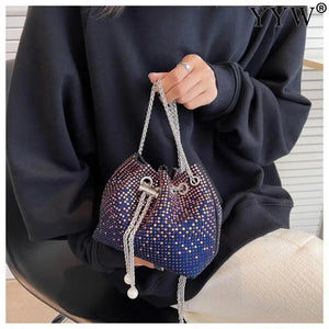 Women Bucket Bag Shoulder Bag Crossbody Bag Wedding Evening Party Purse