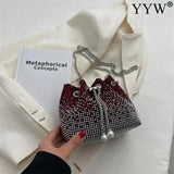 Women Bucket Bag Shoulder Bag Crossbody Bag Wedding Evening Party Purse