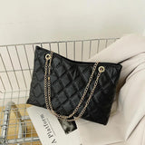 Quilted Chain Tote Bag Women Handbags Large Capacity Shoulder Bag Purse