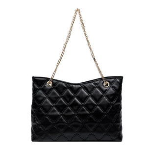 Quilted Chain Tote Bag Women Handbags Large Capacity Shoulder Bag Purse