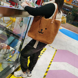 Soft Plush Women Shoulder Bags Large Capacity Ladies Furry Handbags