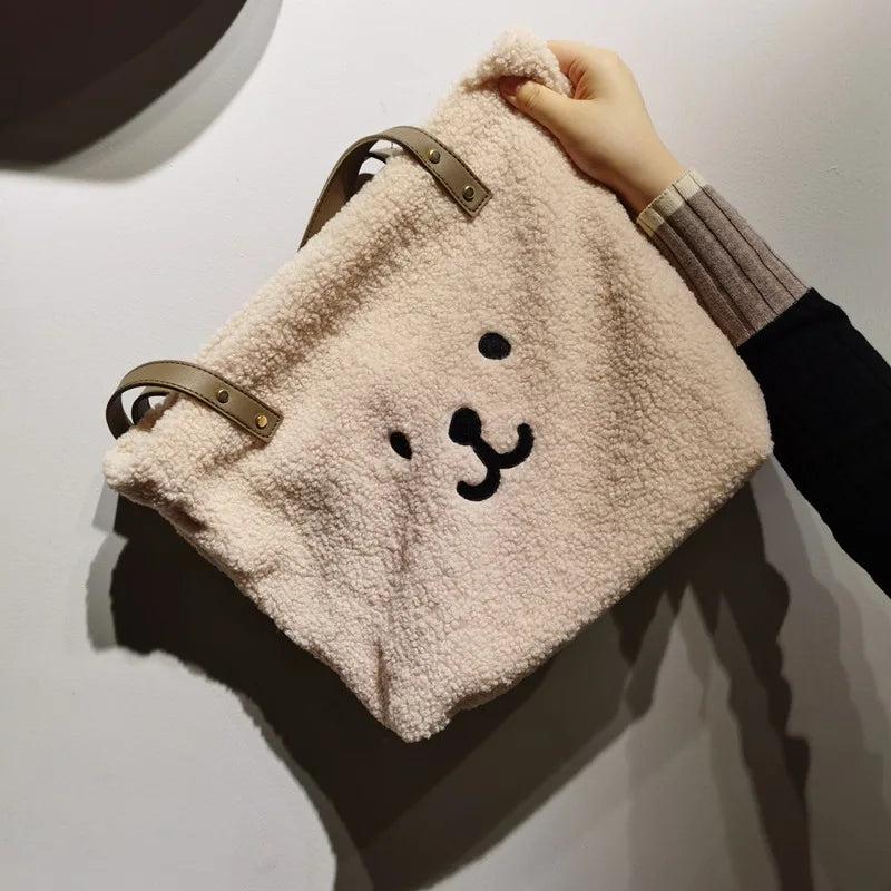 Soft Plush Women Shoulder Bags Large Capacity Ladies Furry Handbags