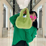 Faux Fur Handbag Soft Plush Shoulder Bag Purse Tote Bags