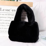 Faux Fur Handbag Soft Plush Shoulder Bag Purse Tote Bags