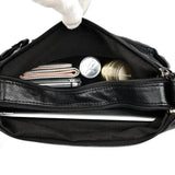 Women's Soft Leather Shoulder Bag Multi-Layer Crossbody Handbag Purse