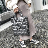Winter Down Shoulder Bag Women Handbag Female Space Pad Cotton Bags