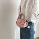 French Niche Portable Saddle Messenger Bag for Women